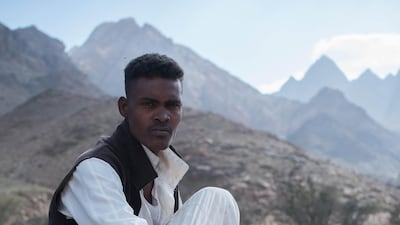 Hamad poses by the valleys: heavy military restrictions make Gabal Elba “very very hard to get to.” Photo / Jihad Abaza