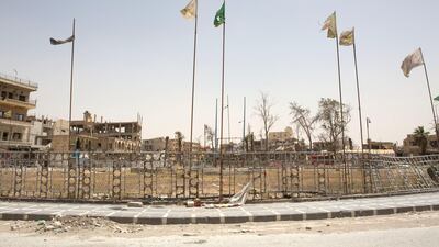 Naeem Square, or Heaven Square, was nicknamed & quot Hell Square & quot; under IS rule because the corpses of the executed were left in the left there ti instill fear in those not aligned with the jihadist militants, in Raqqa, Syria. For a story on the disappearance of Father Paolo Dall'Oglio. Arianna Pagani for The National