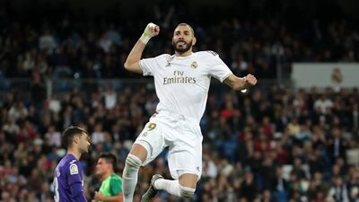 Karim Benzema of Real Madrid celebrates. Getty
