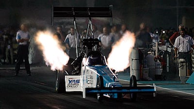 Rod Fuller in action during last year's Yas Drag Racing Festival.