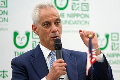 US ambassador to Japan Rahm Emanuel speaking in Tokyo in 2022. AP