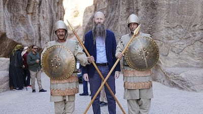 James Holtsnider during a visit to Petra. He has attended tribal council meetings, funerals and weddings across Jordan. Photo: Petra Development Tourism Regional Authority