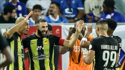 Karim Benzema will lead Al Ittihad in their Fifa Club World Cup campaign in Jeddah. AFP