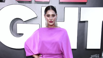 Nargis Fakhri wore bold fuchsia in a simple cut for the premiere of Amazon Studio's "Late Night" in May. This dress is by Chalayan Studio. AFP
