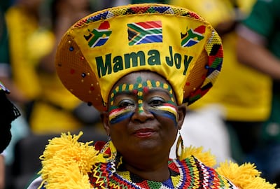 Joyce 'Mama Joy' Chauke at Mexico City Stadium. AFP