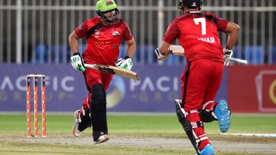 Sharjah's Fayyaz Ahmad bats