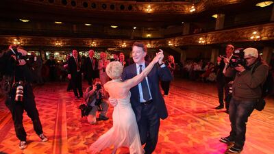 Mr Mandelson dances at The Tower Ballroom in Blackpool in 2010
