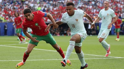 Morocco and Kylian Mbappe, right, attracted considerable interest on the Play971 platform during the 2026 Fifa World Cup. AFP