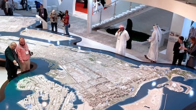 At the Urban Planning Council stand during Cityscape Abu Dhabi at Adnec. Mona Al Marzooqi / The National