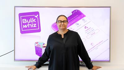 Amira Rashad, chief executive of BulkWhiz, co-founded the bulk grocery online platform in February 2017. Pawan Singh / The National