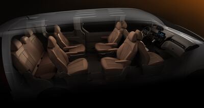 Plenty of seating options in the Staria – the second row can be turned 180 degrees should passengers feel chatty