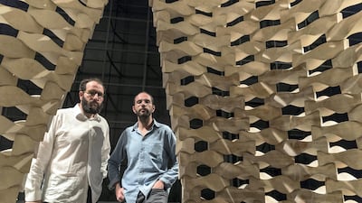 Attend today's talk Modernising the Traditional with designers Elias and Yousef Anastas (pictured), whose exhibition While We Wait continues at Concrete in Al Quoz until Saturday. Antonie Robertson / The National