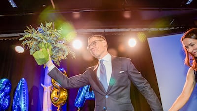 Alexander Stubb, 55, will succeed Sauli Niinsto as Finnish president on March 1. EPA