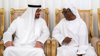 Sheikh Mohammed bin Zayed visits the family of Ali Khalifa Hashel Al Mesmari to offer his condolences. Mohammed Al Hammadi / Crown Prince Court - Abu Dhabi