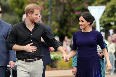 Prince Harry and Meghan Markle in Rotorua, New Zealand in 2018. AFP