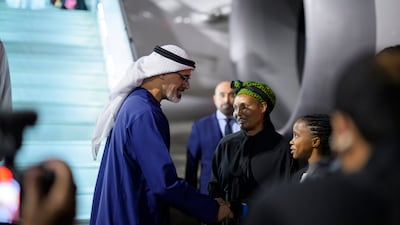 Sheikh Khaled bin Mohamed, Crown Prince of Abu Dhabi, in Johannesburg, South Africa, to attend the G20 summit. Photo: UAE Presidential Court