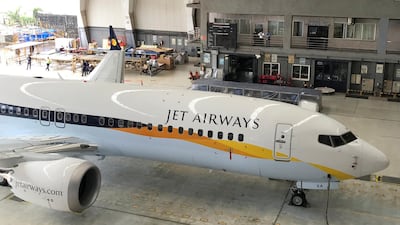 A Jet Airways Boeing 737 MAX 8 aircarft. India has closed its airspace affecting Jet and SpiceJet. Reuters.