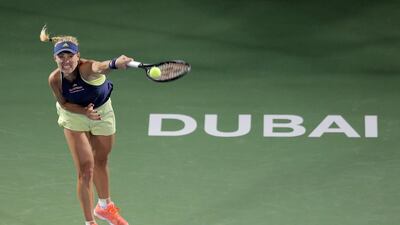 Angelique Kerber will need to end a four-match losing streak to Elina Svitolina to reach the Dubai Duty Free Tennis Championships final. Mahmoud Khaled / EPA