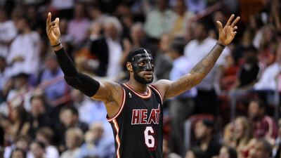 LeBron James' 61 points against the Bobcats were a career high. Rhona Wise Corbis / EPA