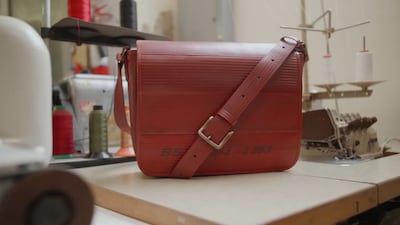 Elvis & Kresse has found a novel way to reuse unrecyclable firehoses, by creating high-end fashion accessories.