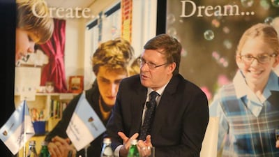 Michael Wilson, headmaster of Cranleigh in the UK, talks about what Cranleigh Abu Dhabi will be offering students when it opens its doors in September. Fatima Al Marzooqi/ The National