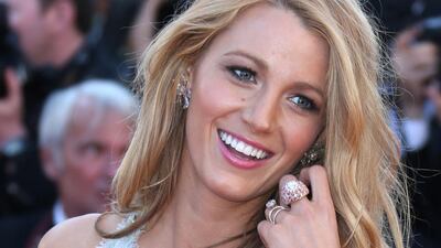 Valued at approximately Dh7.4 million, Blake Lively’s ring with a rare 7-carat pink oval diamond with a rose gold and pave diamond setting was custom-created by Ryan Reynolds. Joel Ryan / Invision / AP