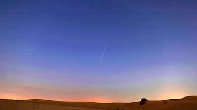 The International Space Station soared across the UAE's skies on Monday evening. Chris Whiteoak/The National
