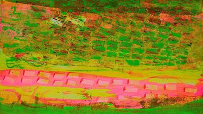 'Untitled', 2011, acrylic, fluorescent paint on canvas by Najat Makki. Courtesy of the artist