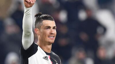 Cristiano Ronaldo celebrates at the end of the match. EPA