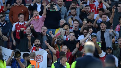 Arsenal fans are hoping for more to cheer in the future as they prepare for life without Arsene Wenger. Peter Powell / Reuters