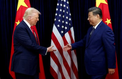 Donald Trump with Xi Jinping in Busan, South Korea, in October 2025. Reuters
