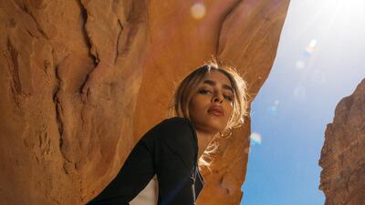 Jory Al Maiman features in a new Adidas Originals campaign, shot in Al Ula, Saudi Arabia. Courtesy Adidas