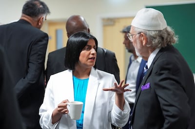 Justice Secretary Shabana Mahmood meets faith and community leaders in Solihull, West Midlands. Reuters