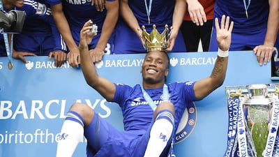 Didier Drogba won four Premier League titles, four FA Cups, three League Cups and the Uefa Champions League during two spells at Chelsea. EPA