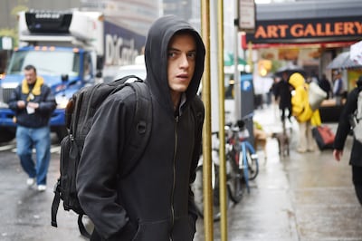 Malek won an Emmy for his role in Mr Robot in 2016. Photo: USA Network