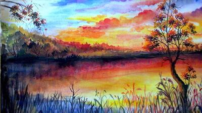 Twilight by Indian artist Mrinmay Sebastian. Courtesy Cartoon Art Gallery