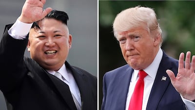 North Korean leader Kim Jong un (left) and U.S. President Donald Trump have been trading threats. AP Photo/Wong Maye-E, Pablo Martinez Monsivais