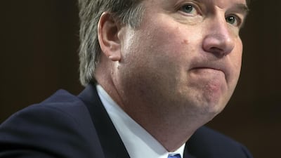 Judge Brett Kavanaugh testifies during the second day of his US Senate Judiciary Committee confirmation hearing. Saul Loeb / AFP