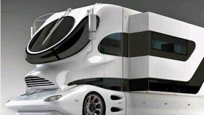 The Dh10 million ultra-luxurious mobile home by Marchi Mobile will be on display at Big Boys Toys in Dubai. Courtesy Marchi Mobile