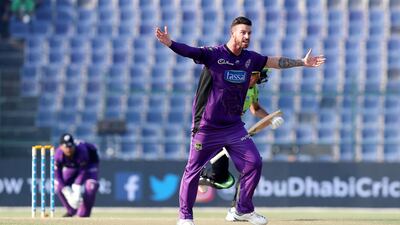 Jordan Clark of Hobart Hurricanes appealing for a wicket.