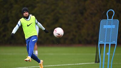Ben Chilwell prepares for the West Ham game. Getty