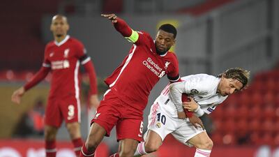 Georginio Wijnaldum - 6. The Dutchman was keen to get forward and executed a couple of splendid turns in midfield to get attacks started. He had one great chance but skied the ball over the bar just before half time. EPA