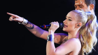 Iggy Azalea performs at the MTV Europe Music Awards in Amsterdam last year. Sven Hoogerhuis / AFP