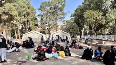 Injured people receive treatment at an MSF Afghanistan centre after a third powerful earthquake in Herat province. AP