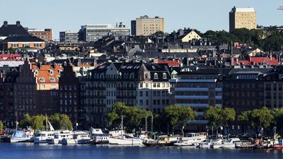 Residential apartment blocks in Stockholm, Sweden. Swedish household debt burdens have soared in recent years, caused by rising home prices and record low interest rates. Photo: Bloomberg