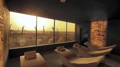 Himalaya salt room in the spa at Al Faya Lodge in Sharjah. Satish Kumar / The National