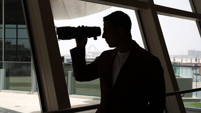 Akshay Kumar during an interview in Dubai. Pawan Singh / The National