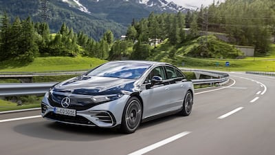 Mercedes has unveiled its EQS 580 4Matic in Switzerland.