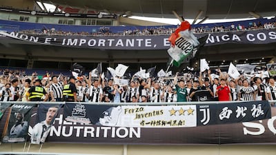 Juventus supporters cheer prior the International Champions Cup match between Juventus and FC Inter Milan. Getty Images