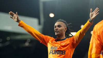 Soccer Football - FA Cup Fifth Round - West Bromwich Albion v Newcastle United - The Hawthorns, West Bromwich, Britain - March 3, 2020 Newcastle United's Valentino Lazaro celebrates scoring their third goal REUTERS/Eddie Keogh